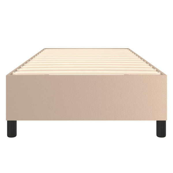 vidaXL Box Spring Bed Frame Cappuccino Brown 90x190 cm Faux Leather