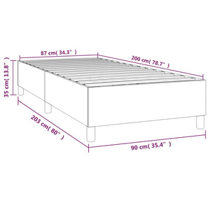 vidaXL Box Spring Bed Frame White 90x200 cm Faux Leather