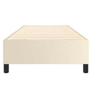 vidaXL Cream Box Spring Bed Frame 90x200 cm Faux Leather