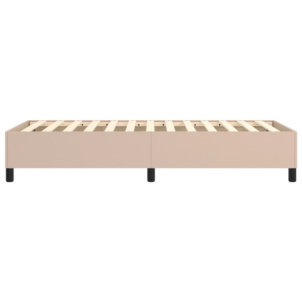 vidaXL Box Spring Bed Frame Cappuccino Brown 90x200 cm Faux Leather