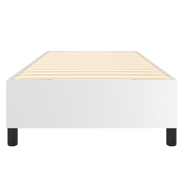 vidaXL Box Spring Bed Frame White 100x200 cm Faux Leather