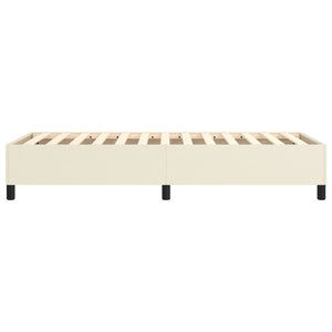 vidaXL Cream Box Spring Bed Frame 100x200 cm Faux Leather