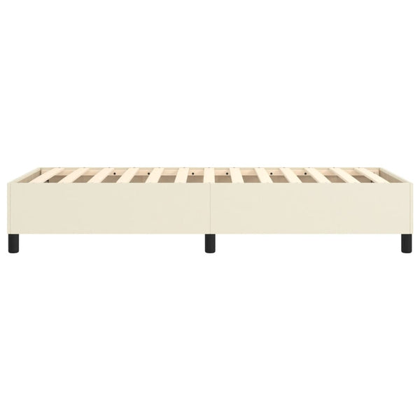 vidaXL Cream Box Spring Bed Frame 100x200 cm Faux Leather