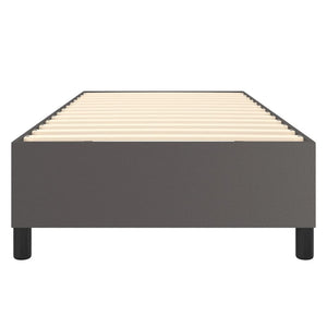 vidaXL Box Spring Bed Frame Grey 100x200 cm Faux Leather