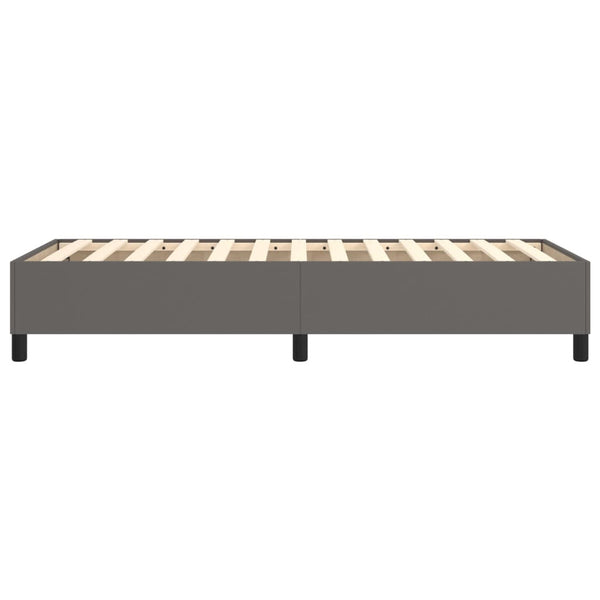 vidaXL Box Spring Bed Frame Grey 100x200 cm Faux Leather