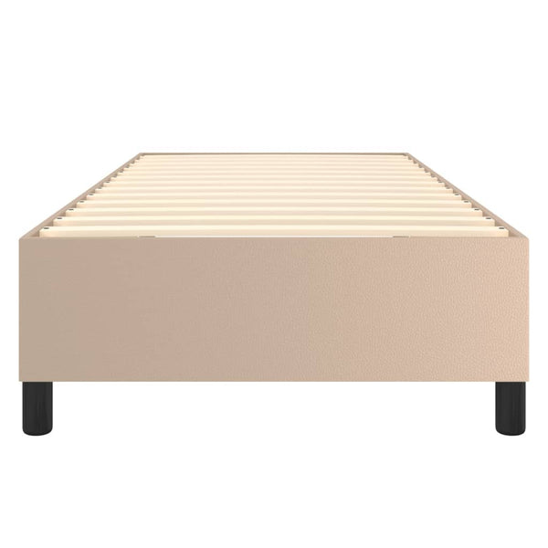 vidaXL Box Spring Bed Frame Cappuccino Brown 100x200 cm Faux Leather