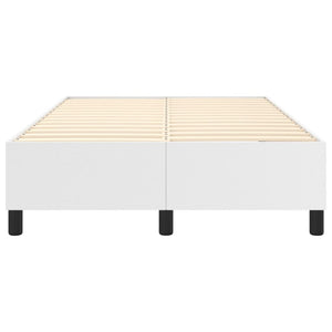 vidaXL Faux Leather Box Spring Bed Frame White 120x200 cm