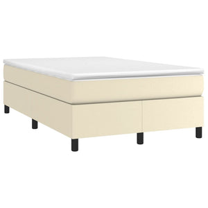 vidaXL Cream Box Spring Bed Frame 120x200 cm Artificial Leather