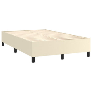 vidaXL Cream Box Spring Bed Frame 120x200 cm Artificial Leather