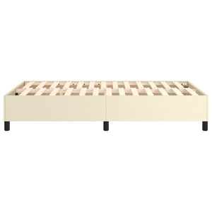 vidaXL Cream Box Spring Bed Frame 120x200 cm Artificial Leather