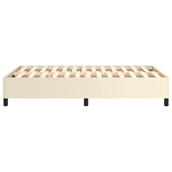 vidaXL Cream Box Spring Bed Frame 120x200 cm Artificial Leather