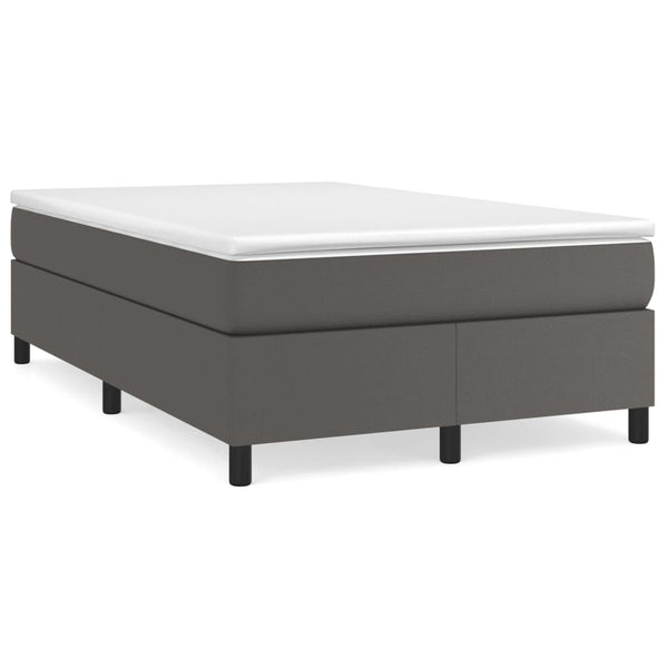 vidaXL Box Spring Bed Frame Grey 120x200 cm Faux Leather