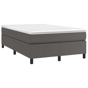 vidaXL Box Spring Bed Frame Grey 120x200 cm Faux Leather