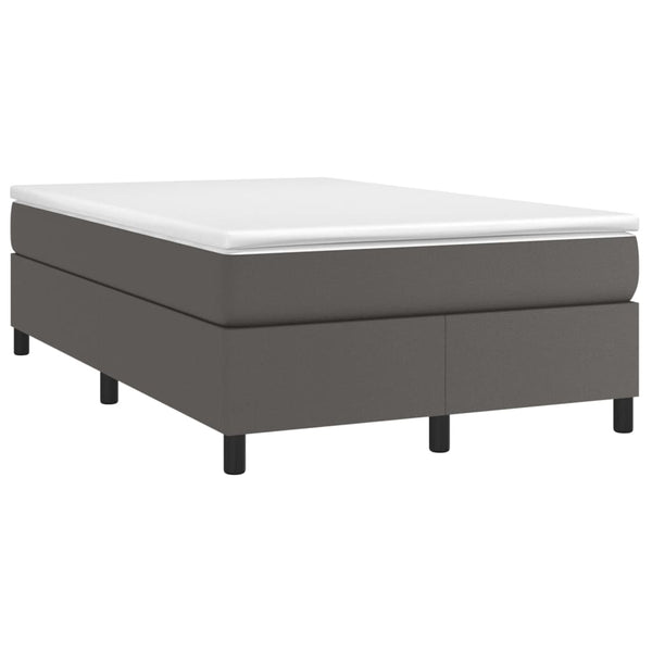 vidaXL Box Spring Bed Frame Grey 120x200 cm Faux Leather
