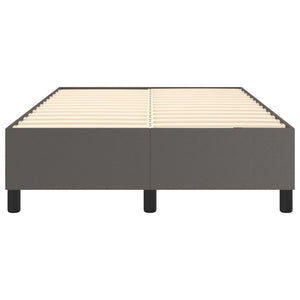 vidaXL Box Spring Bed Frame Grey 120x200 cm Faux Leather