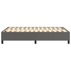 vidaXL Box Spring Bed Frame Grey 120x200 cm Faux Leather