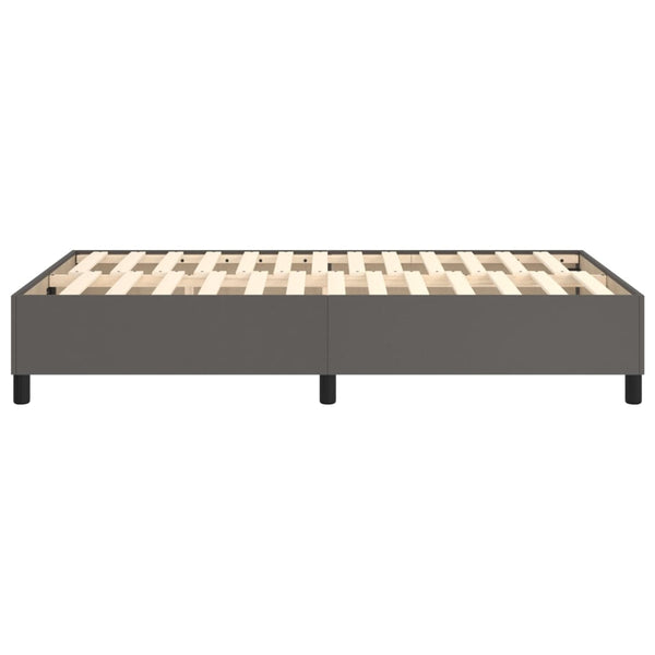 vidaXL Box Spring Bed Frame Grey 120x200 cm Faux Leather