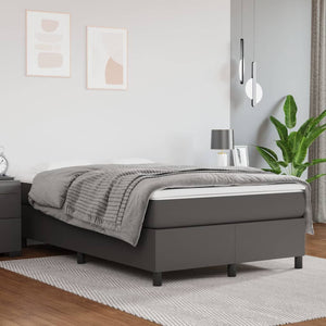 vidaXL Box Spring Bed Frame Grey 120x200 cm Faux Leather