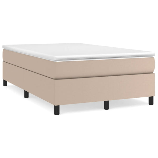 vidaXL Box Spring Bed Frame Cappuccino Brown 120x200 cm Faux Leather