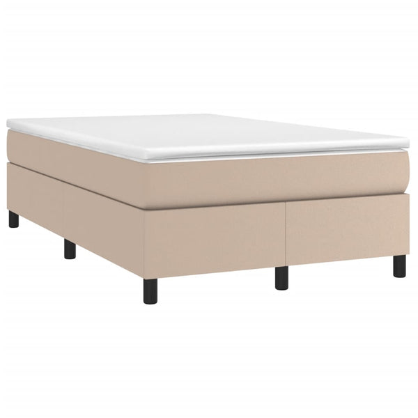 vidaXL Box Spring Bed Frame Cappuccino Brown 120x200 cm Faux Leather