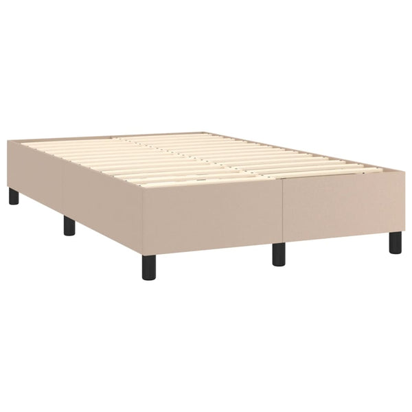 vidaXL Box Spring Bed Frame Cappuccino Brown 120x200 cm Faux Leather