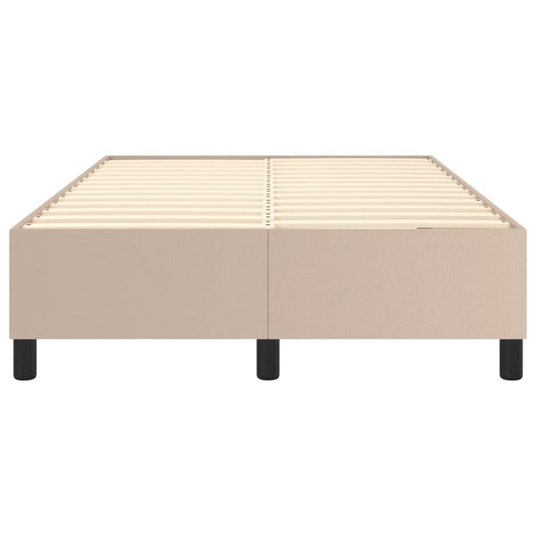 vidaXL Box Spring Bed Frame Cappuccino Brown 120x200 cm Faux Leather