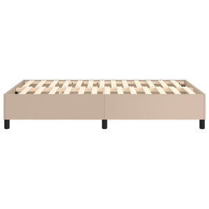 vidaXL Box Spring Bed Frame Cappuccino Brown 120x200 cm Faux Leather