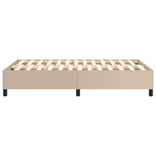 vidaXL Box Spring Bed Frame Cappuccino Brown 120x200 cm Faux Leather