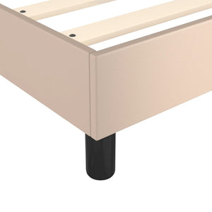 vidaXL Box Spring Bed Frame Cappuccino Brown 120x200 cm Faux Leather