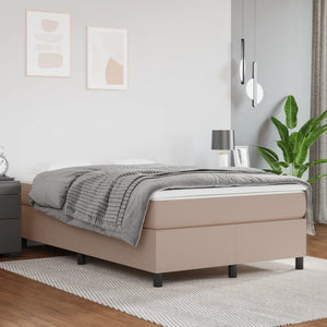 vidaXL Box Spring Bed Frame Cappuccino Brown 120x200 cm Faux Leather