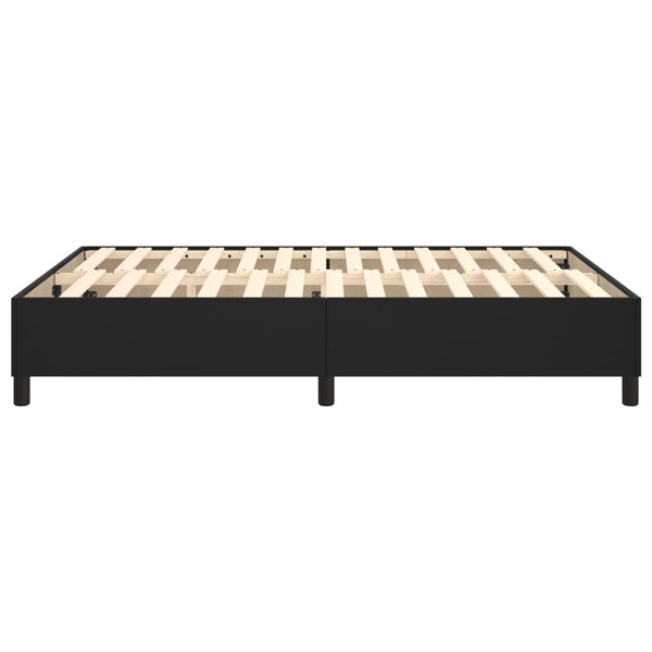 vidaXL Box Spring Bed Frame Black 140x190 cm Faux Leather