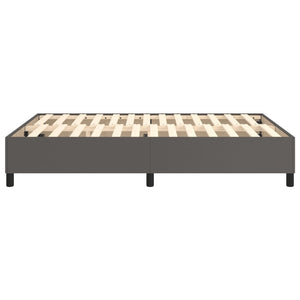 vidaXL Box Spring Bed Frame Grey 140x190 cm Faux Leather