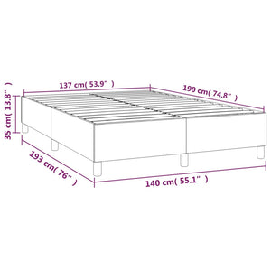 vidaXL Box Spring Bed Frame Cappuccino Brown 140x190 cm Faux Leather