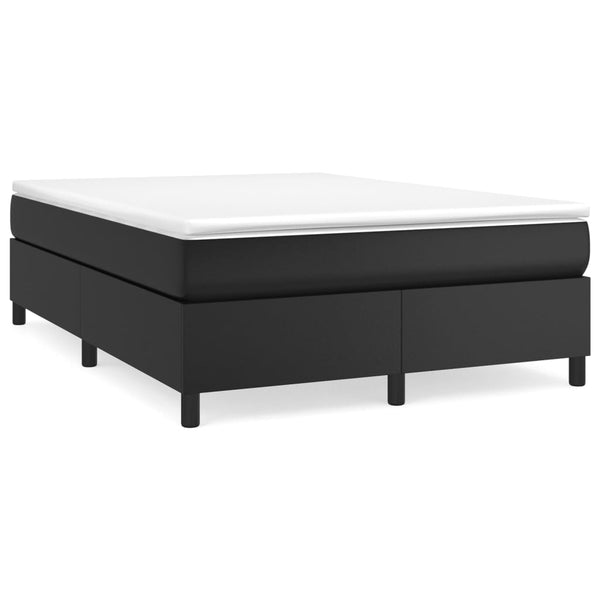 vidaXL Box Spring Bed Frame Black 140x200 cm Faux Leather
