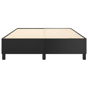 vidaXL Box Spring Bed Frame Black 140x200 cm Faux Leather