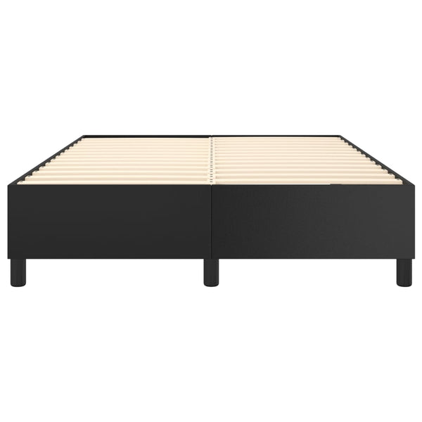 vidaXL Box Spring Bed Frame Black 140x200 cm Faux Leather