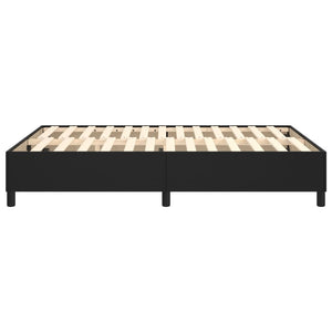 vidaXL Box Spring Bed Frame Black 140x200 cm Faux Leather