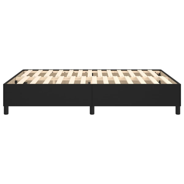 vidaXL Box Spring Bed Frame Black 140x200 cm Faux Leather