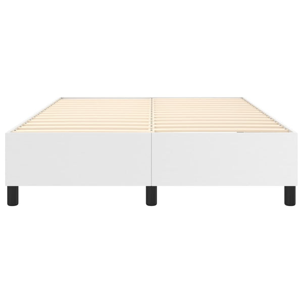 vidaXL Box Spring Bed Frame White 140x200 cm Faux Leather