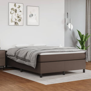 vidaXL Faux Leather Divan Bed Frame Brown 140x200 cm