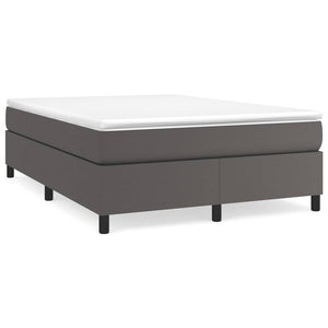 vidaXL Box Spring Bed Frame Grey 140x200 cm Faux Leather