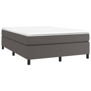 vidaXL Box Spring Bed Frame Grey 140x200 cm Faux Leather