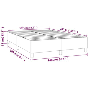 vidaXL Box Spring Bed Frame Grey 140x200 cm Faux Leather