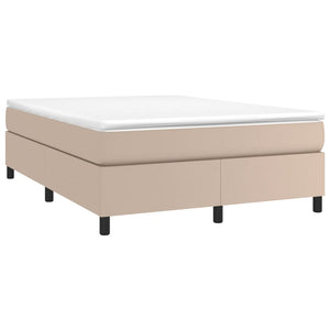 vidaXL Box Spring Bed Frame Cappuccino Brown 140x200 cm Faux Leather