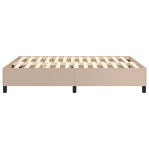 vidaXL Box Spring Bed Frame Cappuccino Brown 140x200 cm Faux Leather