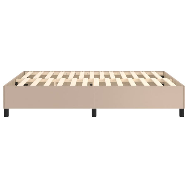 vidaXL Box Spring Bed Frame Cappuccino Brown 140x200 cm Faux Leather