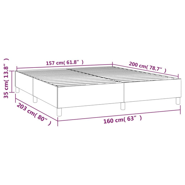 vidaXL Box Spring Bed Frame Black 160x200 cm Faux Leather