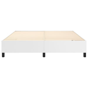 vidaXL Box Spring Bed Frame White 160x200 cm Faux Leather