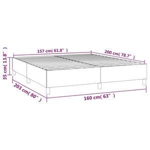 vidaXL Box Spring Bed Frame White 160x200 cm Faux Leather