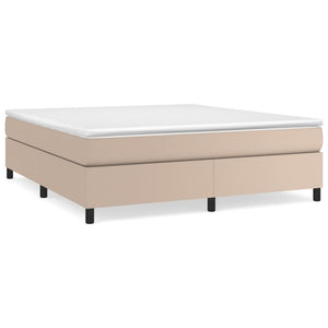 vidaXL Box Spring Bed Frame Cappuccino Brown 160x200 cm Faux Leather